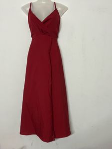 Pintresty Red Wrap Maxi Dress