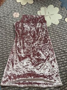 Crushed Velvet Mini Dress