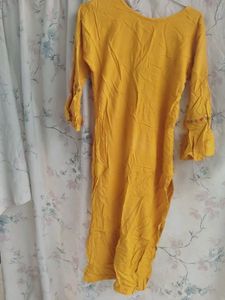 Yellow Embroidered Kurta