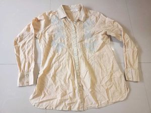 Embroidered Long Sleeve Tunic Shirt