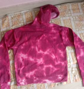 Trendy Tie-Dye Pink Hoodie