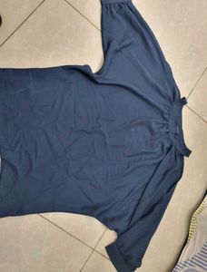 Women's Blue Loose Fit Top