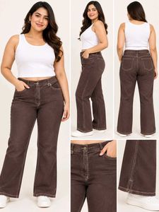 🔥 BUY 1, GET 1 FREE🔥Stylish Brown Flare Jeans