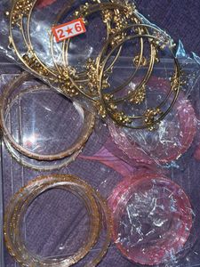 Elegant Gold Tone Kashmiri Bangles Set