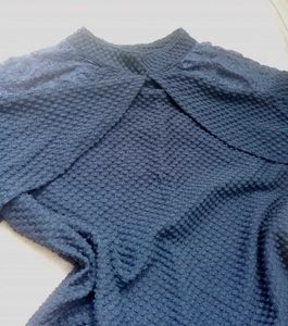 Stylish Textured Navy Blue Top