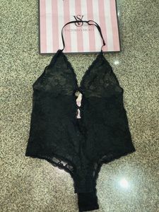 Victoria's Secret Black Lace Bodysuit