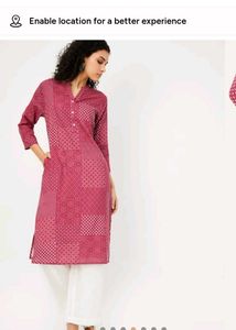Maroon rust color kantha work Kurti