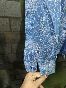 Park Avenue Floral Shirt navy blue