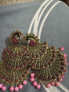 Peacock Design Jhumka Earrings