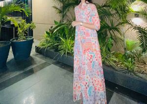 Boho Maxi Dress with Colorful Print