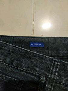 Blue Saint Black Distressed Denim Jeans