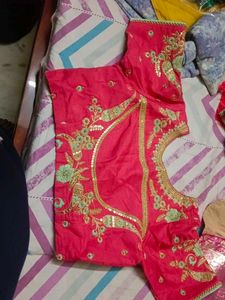 Designer Embroidered Pink Blouse