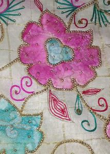 Embroidered sari