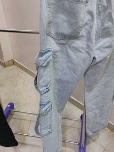 black and blue denim jeans pair ilof two in very g
