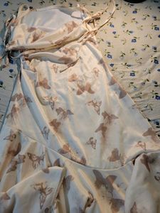 Butterfly Print Slip Dress
