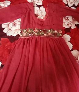 Elegant Red Ethnic Gown