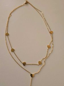 PALMONAS 18K Gold Pleated Heart Charm Necklace