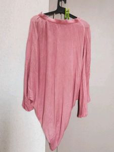 Pink Batwing Sleeve Shrug