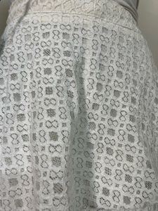 DISCOUNT‼️✅🎉White Tiered Lace Skirt