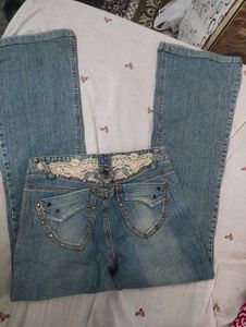Boho Studded Flare Jeans
