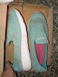 Comfortable Light Blue Slip-On Shoes
