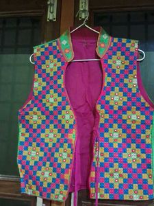 Embroidered Jacket and Kurti combo