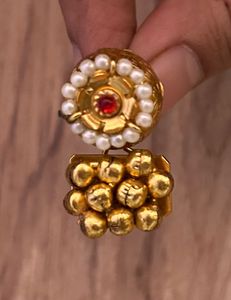 Traditional Gold-Toned Necklace &amp; Earrings Set