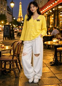 Yellow Lace Cardigan