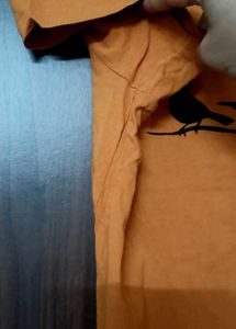 Orange T-Shirt with Bird Print
