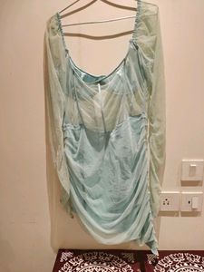 Aqua Corset Mini Dress