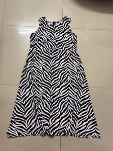 Stylish Zebra Print Sleeveless Dress