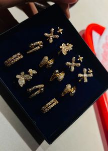 Elegant Gold-Tone Ring Set (Anti tarnish)