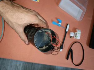 Speaker + headphone parts + usb lights+fan