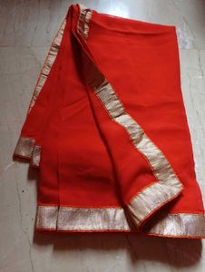 Elegant Blue and orange lehenga