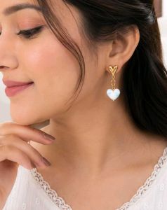 Heart Shaped Cloud Drop Earrings