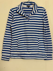 Blue & White Striped  Top/sweatshirt