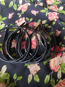 GIRLS HAIRBANDS 10 PCS. BLACK COLOUR