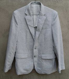 brand is BASSO omme OG Men's Grey Casual Blazer