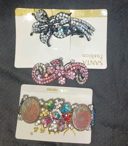 Combo Of 3 Hair Backpins