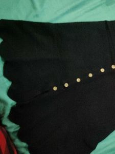Chic Black Button-Front Skirt