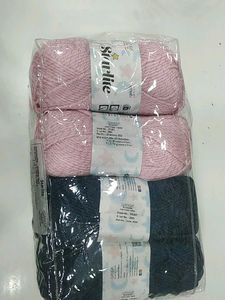 Starlite Yarn - blue &amp; Pink