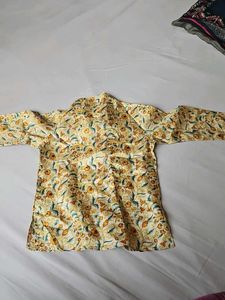 Floral Print Kids Kurta