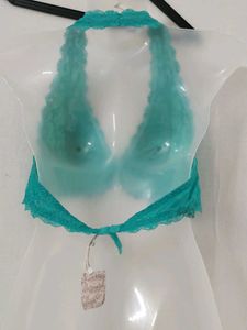 Free people Teal Lace Halter Bra