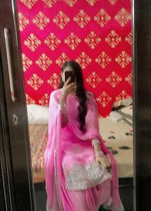 Pink Embellished Kurta