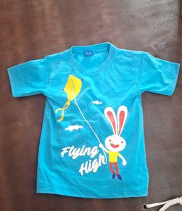 Kids Green T-Shirt with Guitar Player Graphic