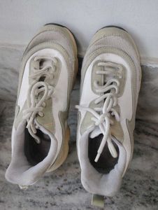 White & Grey Sneakers