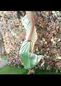 Satin Party Wear Dress For Today 400 Rupees Only
