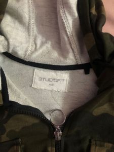 Westside Camo Cropped Zip-Up Hoodie/Jacket