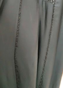 Elegant Black Abaya with Lace Detail
