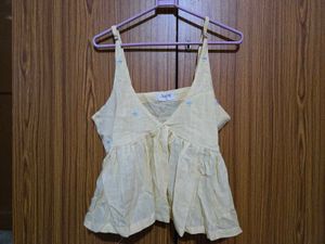 Cute Yellow Baby Doll Top